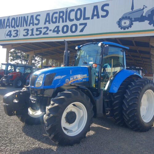 Trator New Holland T 6 110 cabinado ano de fabricação 2015.