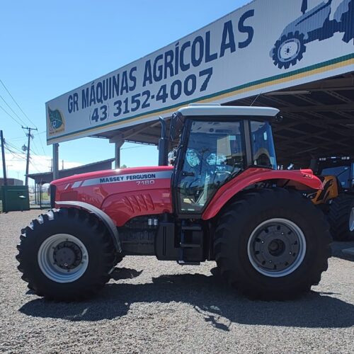 Trator Massey Ferguson MF 7180 cabinado ano de fabricação 2012.