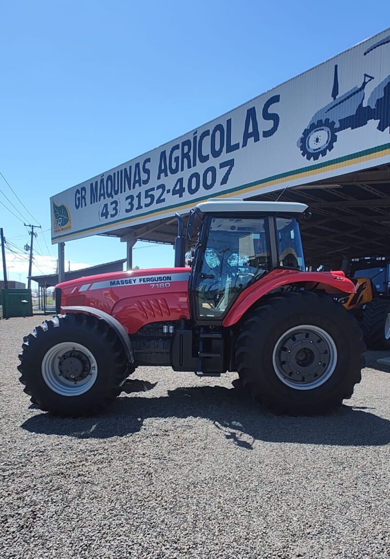 Trator Massey Ferguson MF 7180 cabinado ano de fabricação 2012.